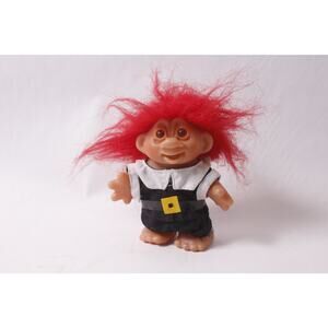 1980s DAM Pilgrim Troll Doll with Red Hair Vintage Collectible ~ 260304-WH 1028